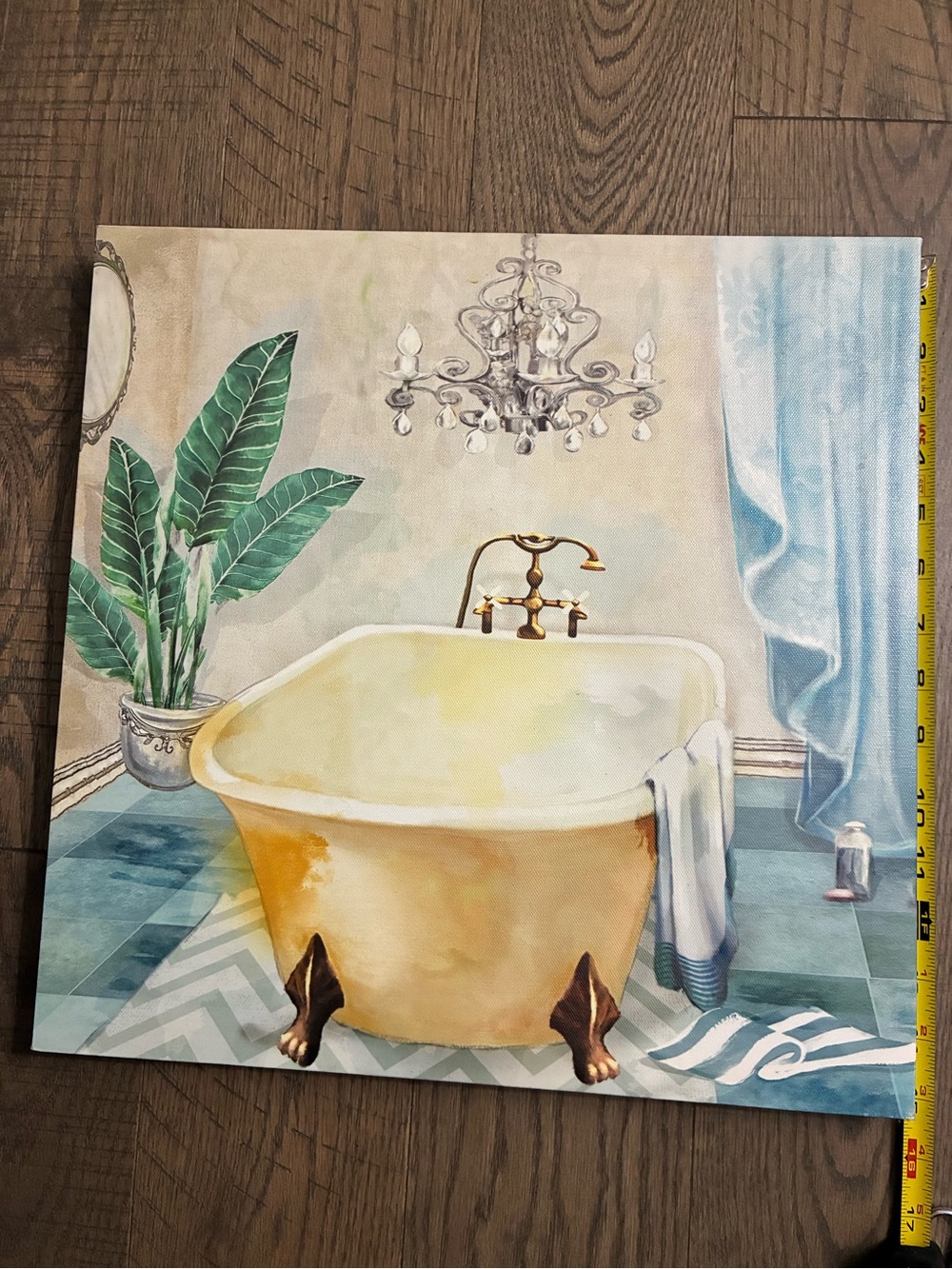 Vintage-Style Clawfoot Bathtub Canvas Wall Art – Bathroom Decor